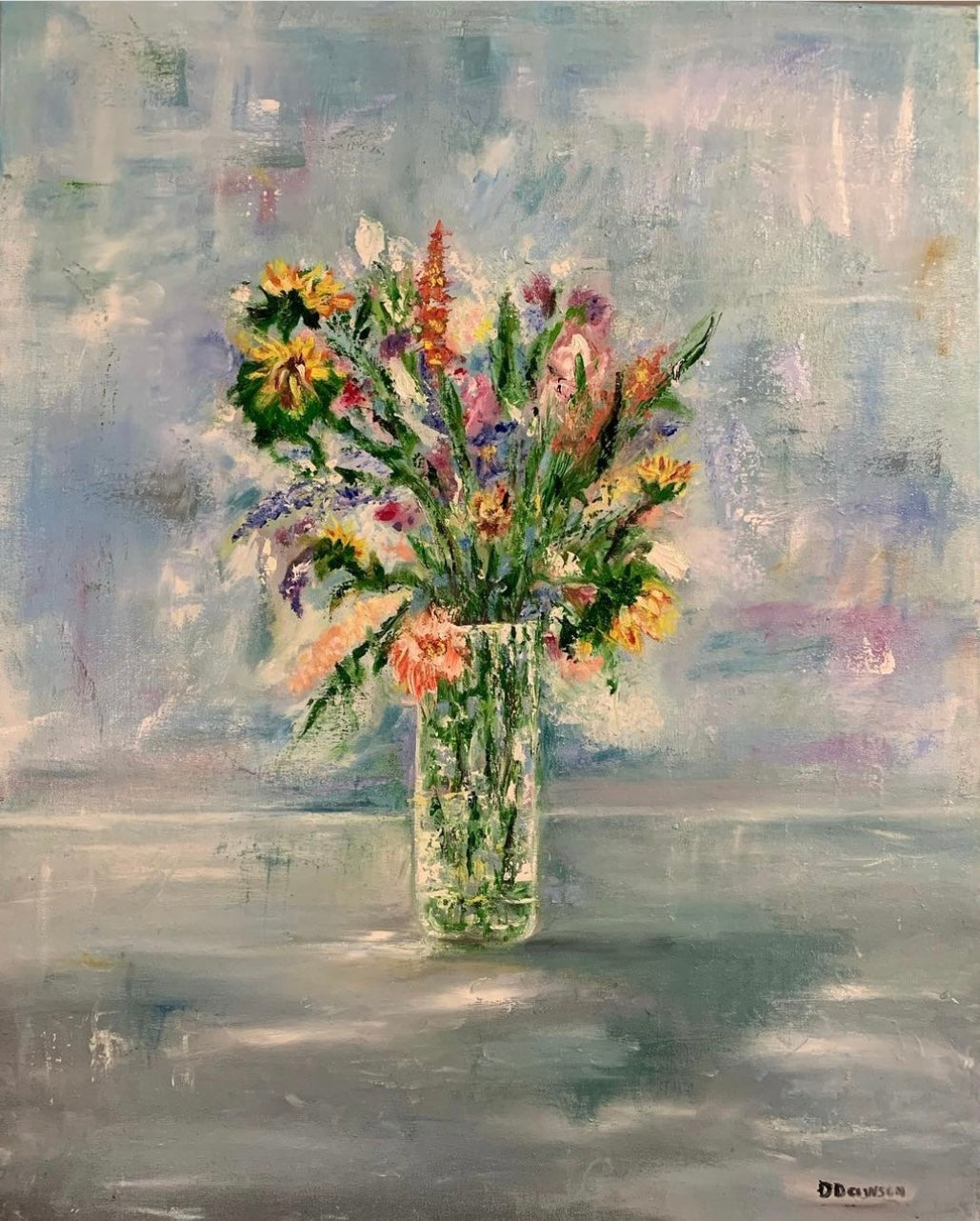 End of Summer Bouquet in oil